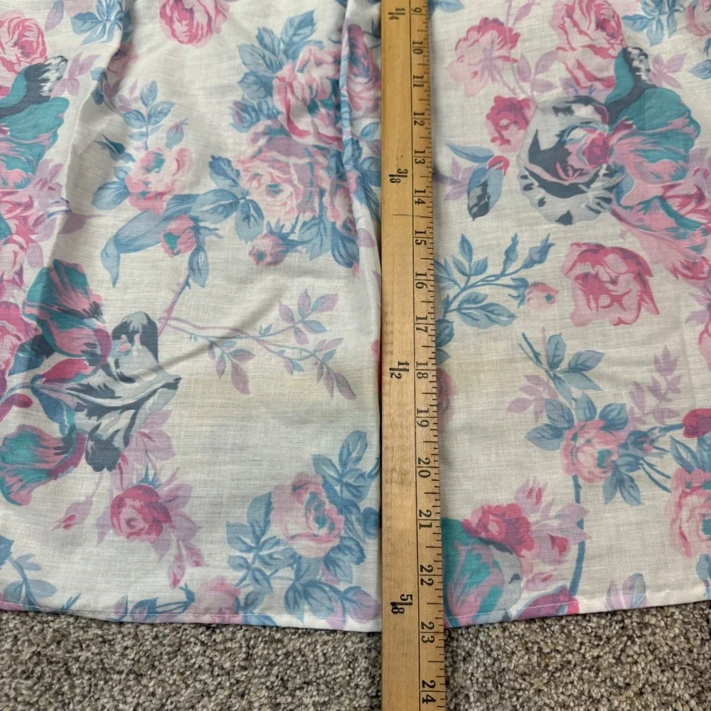 Vintage Floral Rose Half Apron Pink‎ Blue Cottagecore Farmhouse Kitchen Decor